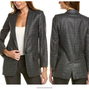 NWT Zadig & Voltaire Viva Car Veste Shimmer Blazer in Anthracite | Size 42 (XL)